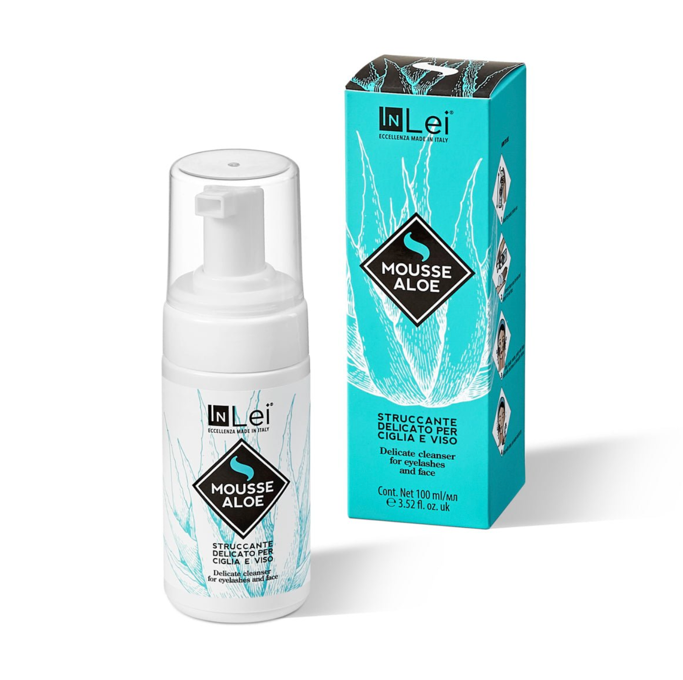 InLei® Delicate Mousse Cleanser for Eyebrows, eyelashes, and face (Aloe)
