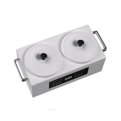 Double Wax Machine for Hair Removal | Double Wax Pot 1 lb Each + 1.1lb Free Wax